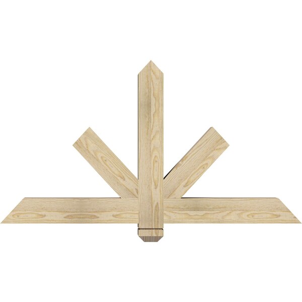 Ekena Millwork Kennewick Rough Sawn Timber Gable Bracket, Douglas Fir, 48"W x 26"H x 4"D x 4"F, 13/12 Pitch GBW048X26X0404KEN00RDF - main